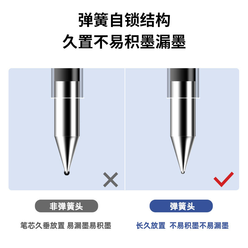 得力S01中性筆0.5mm彈簧頭(紅)(支)