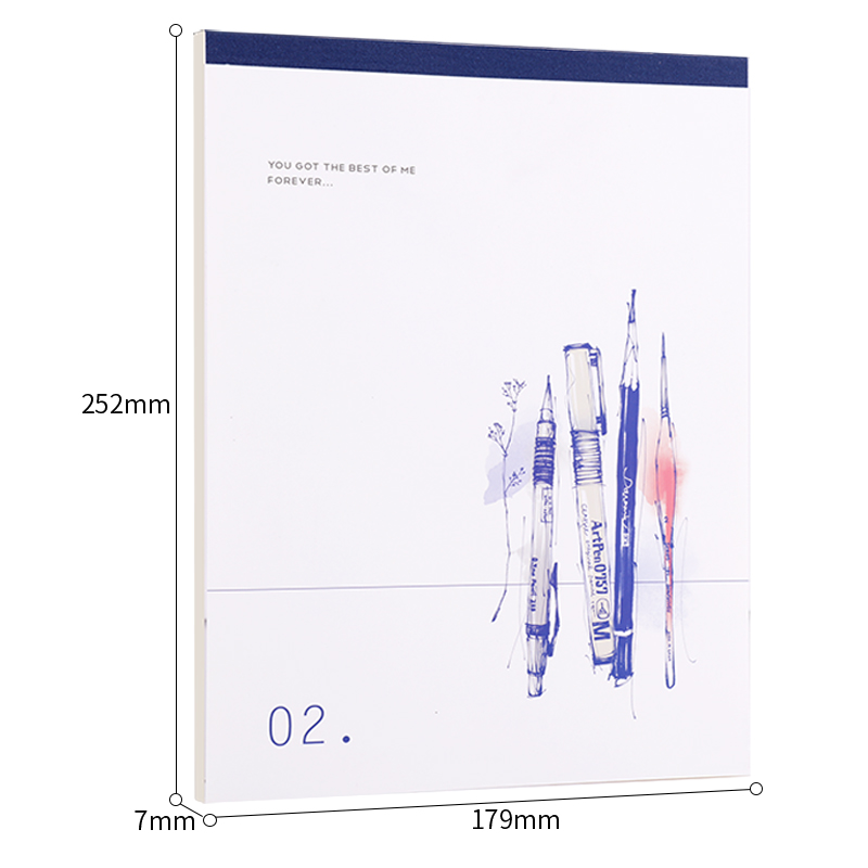 得力21703拍紙本-B5(252mm*179mm)*70張(混)