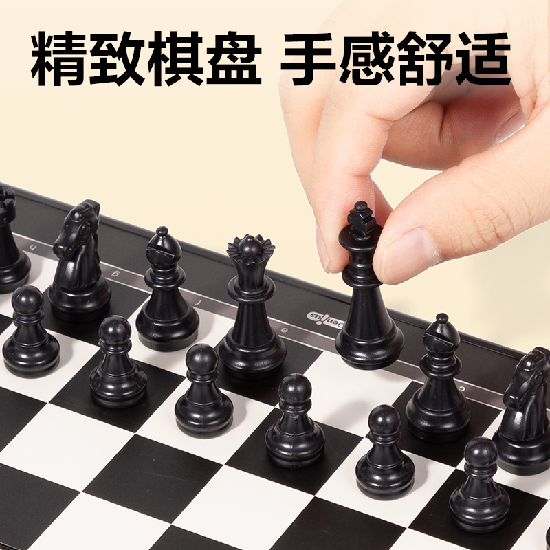 得力YW132-G小號(hào)磁石國際象棋(混)(盒)