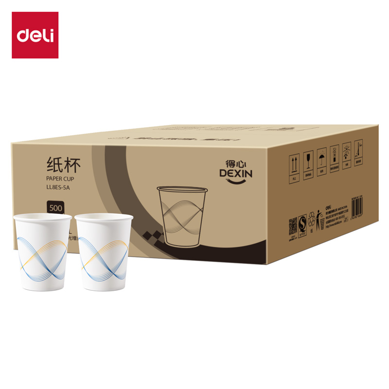 得力得心LL8ES-5A紙杯228mL(白色)(500只/箱)