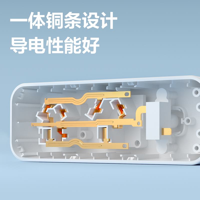 得力LX223S(03)大功率套裝_1組+3孔_3米_PE袋裝(白)(個)