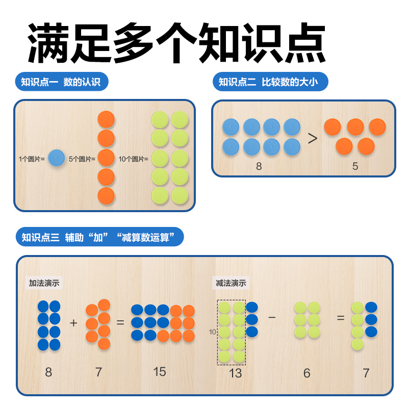 得力YX491計數(shù)圓片套裝(混)(袋)