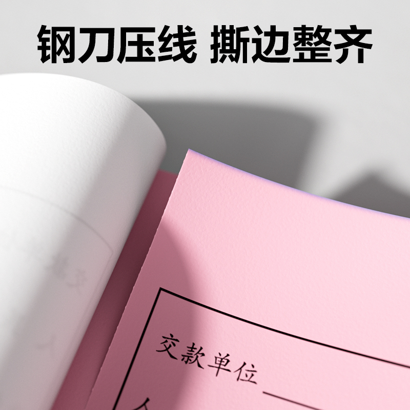 得力BR203二聯(lián)多欄收據54k-175x85mm-30份(混)(本)